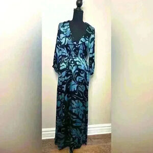 Vintage Indah 💯 Silk handmade in Bali dress with gold and rhinestone buttons